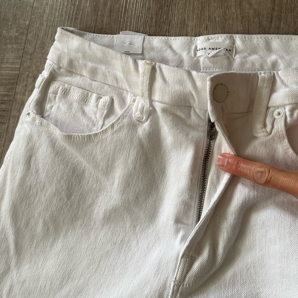 NWT Good American Good Waist Palazzo Wide Leg Jeans White Size 29 High Waist - Picture 4 of 12